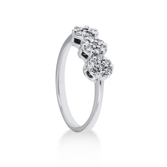 Anello Lux Gioielli in Oro bianco Diamante 0.36 Ct ATLK2761036;3;9B - ATLK2761036;3;9B
